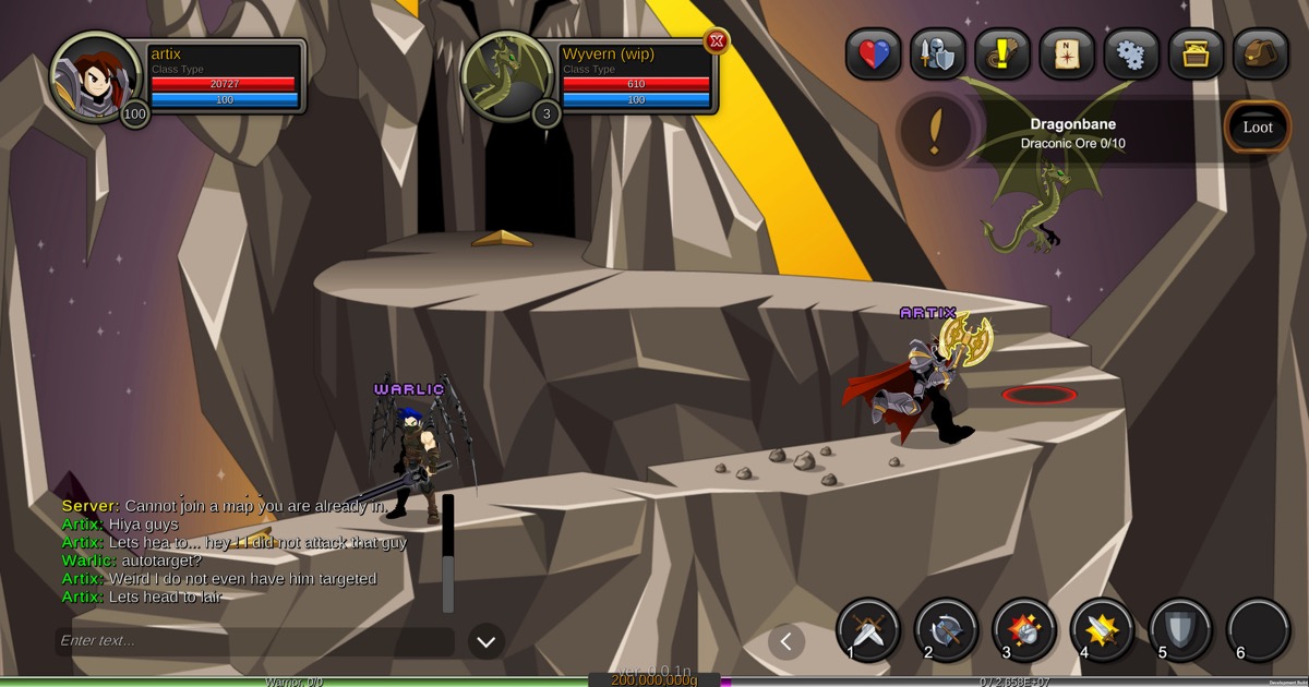 Official AQW Infinity screenshot — environment view